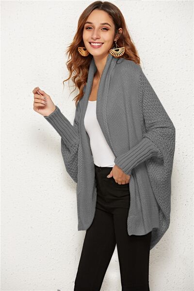 Open Front Batwing Sleeve Cardigan |1mrk.com