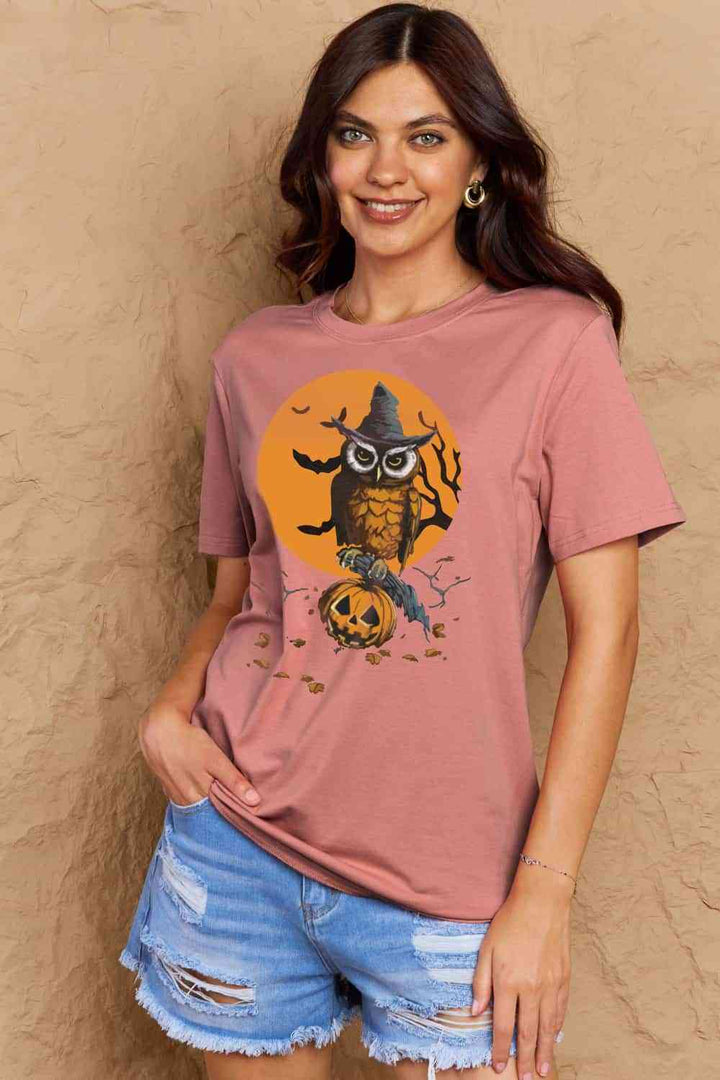 Simply Love Full Size Holloween Theme Graphic Cotton T-Shirt | 1mrk.com