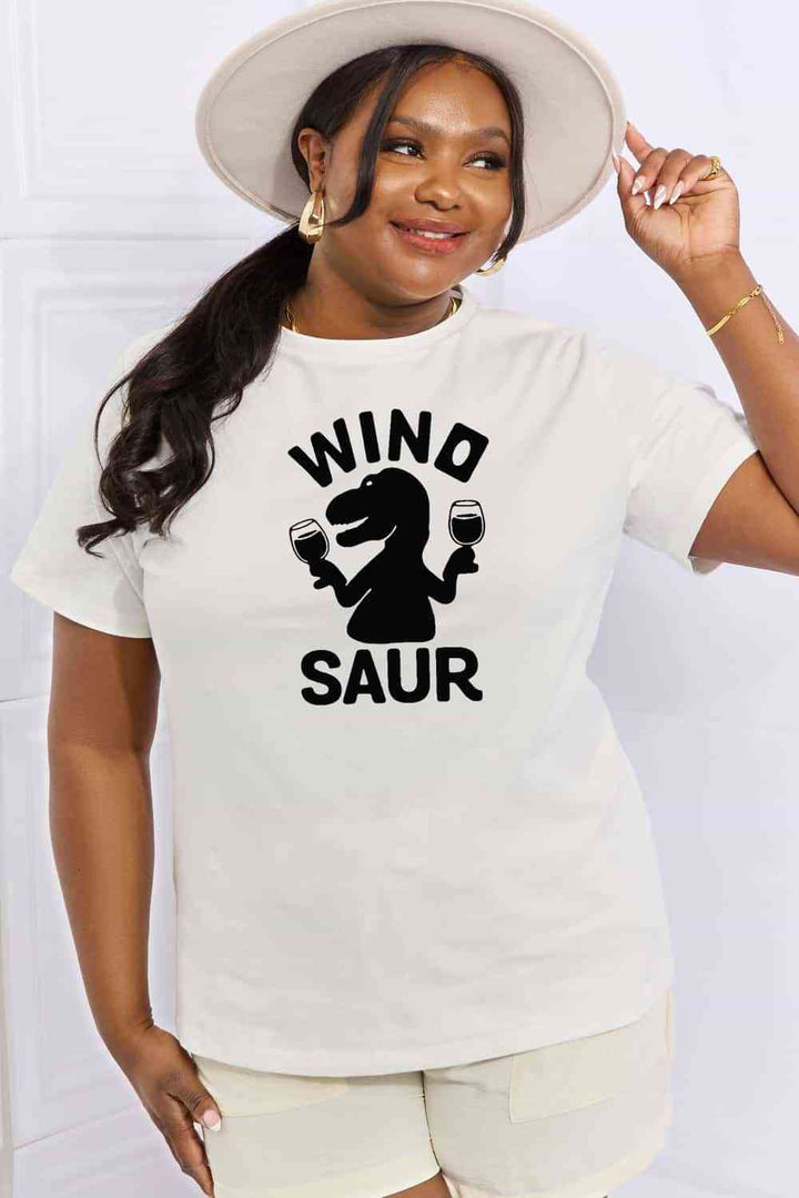 Simply Love Full Size WINOSAUR Graphic Cotton T-Shirt | 1mrk.com