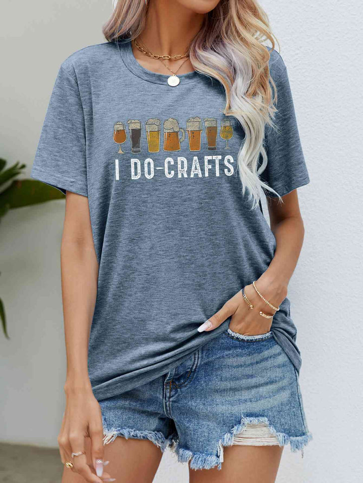 I DO CRAFTS Round Neck T-Shirt | 1mrk.com