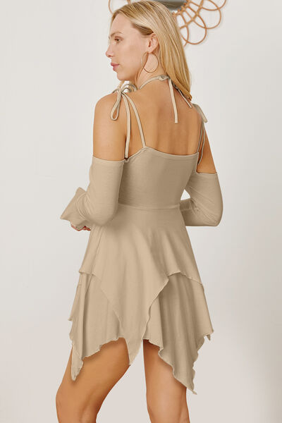 Tie Shoulder Layered Mini Cami Dress | 1mrk.com