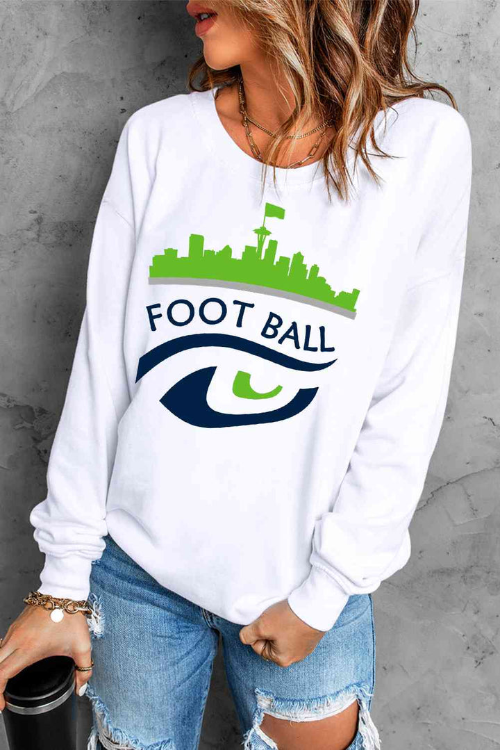 FOOTBALL Graphic Long Sleeve Sweatshirt |1mrk.com