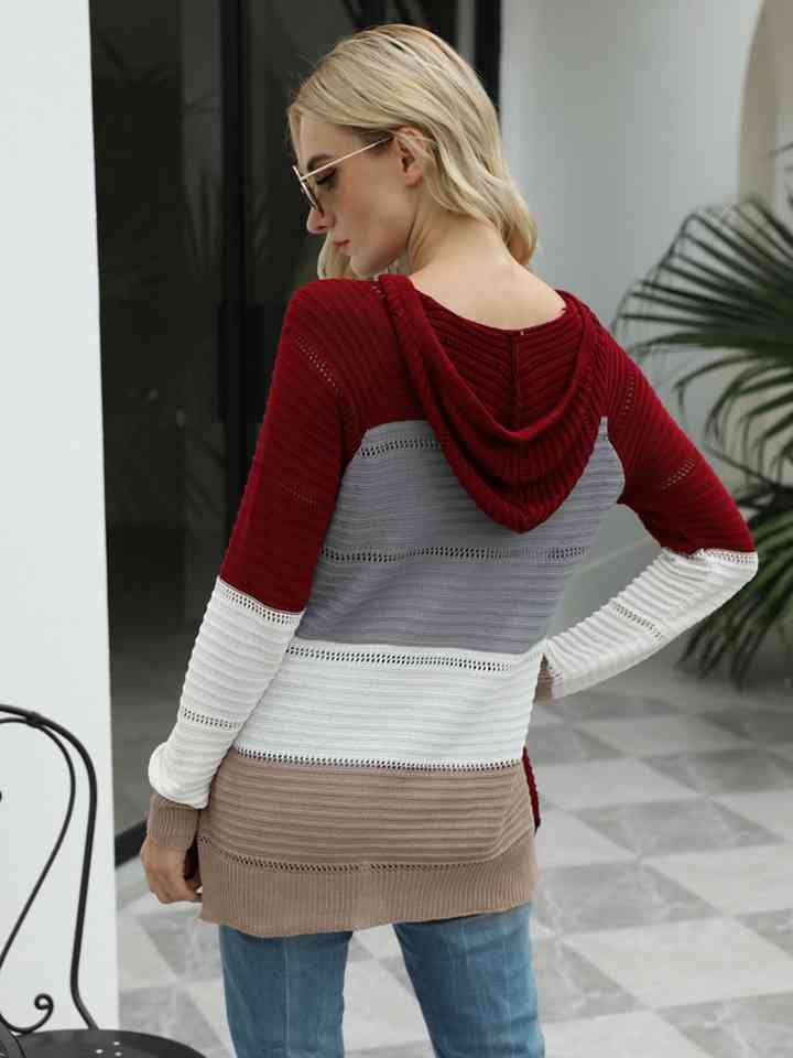 Color Block Hooded Sweater | 1mrk.com