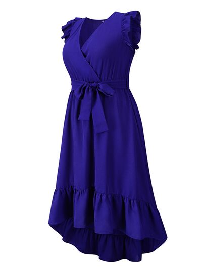 Tied Surplice Ruffle Hem Dress | Trendsi