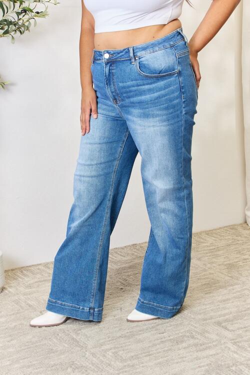 RISEN Full Size High Waist Straight Jeans | 1mrk.com