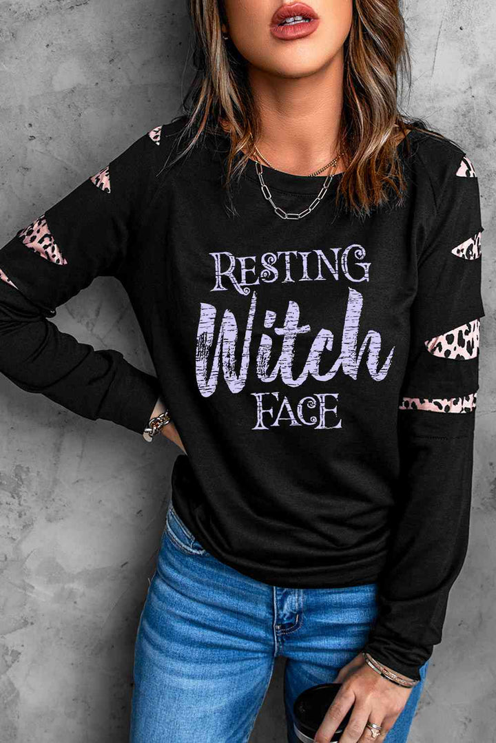 RESTING WITCH FACE Graphic Sweatshirt |1mrk.com