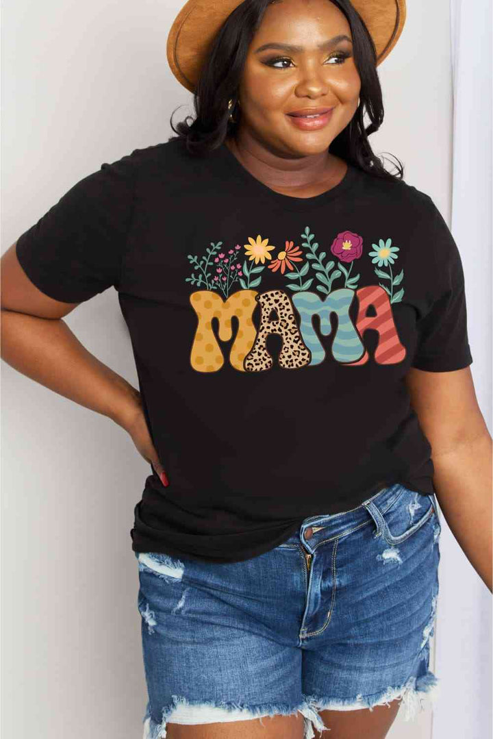 Simply Love Full Size MAMA Graphic Cotton Tee | 1mrk.com