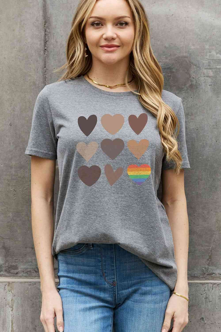 Simply Love Simply Love Full Size Heart Graphic Cotton Tee | 1mrk.com