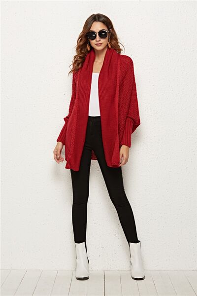 Open Front Batwing Sleeve Cardigan |1mrk.com