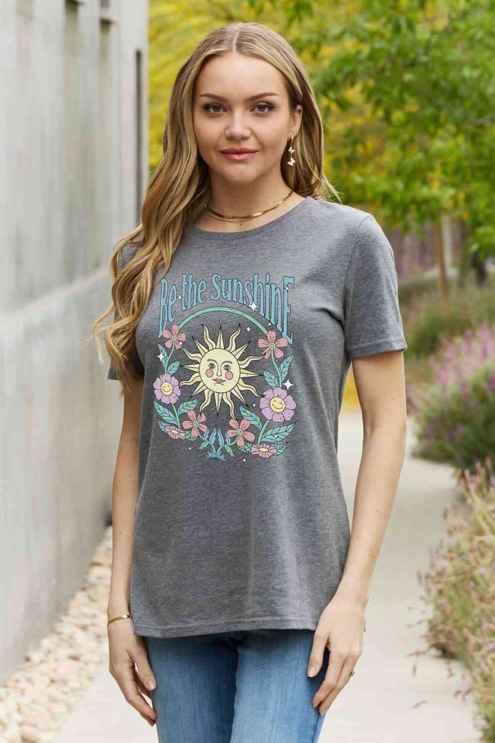 Simply Love Simply Love Full Size BE THE SUNSHINE Graphic Cotton Tee | 1mrk.com