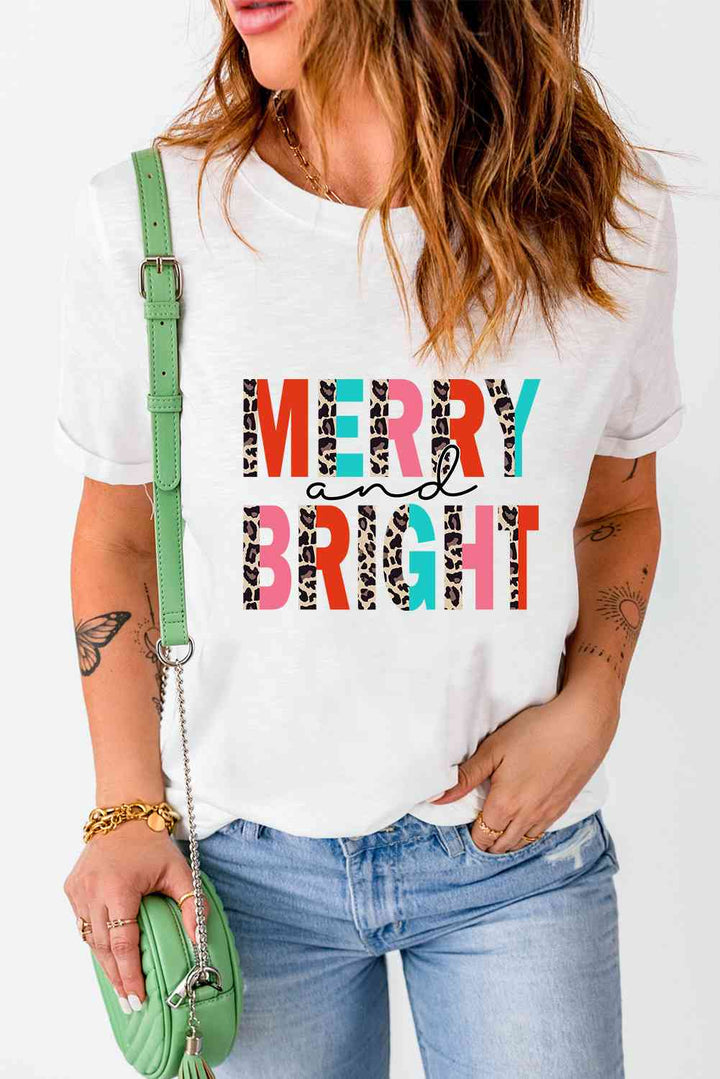 MERRY AND BRIGHT Graphic T-Shirt | 1mrk.com