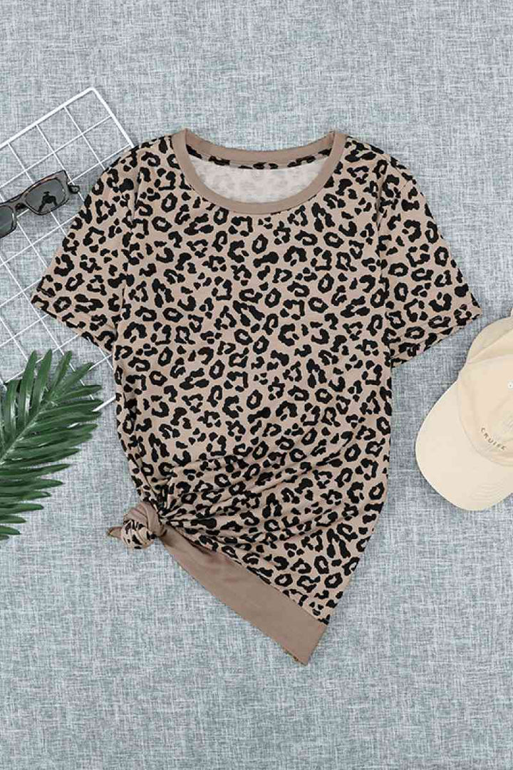 Leopard Print Short Sleeve Tee | 1mrk.com