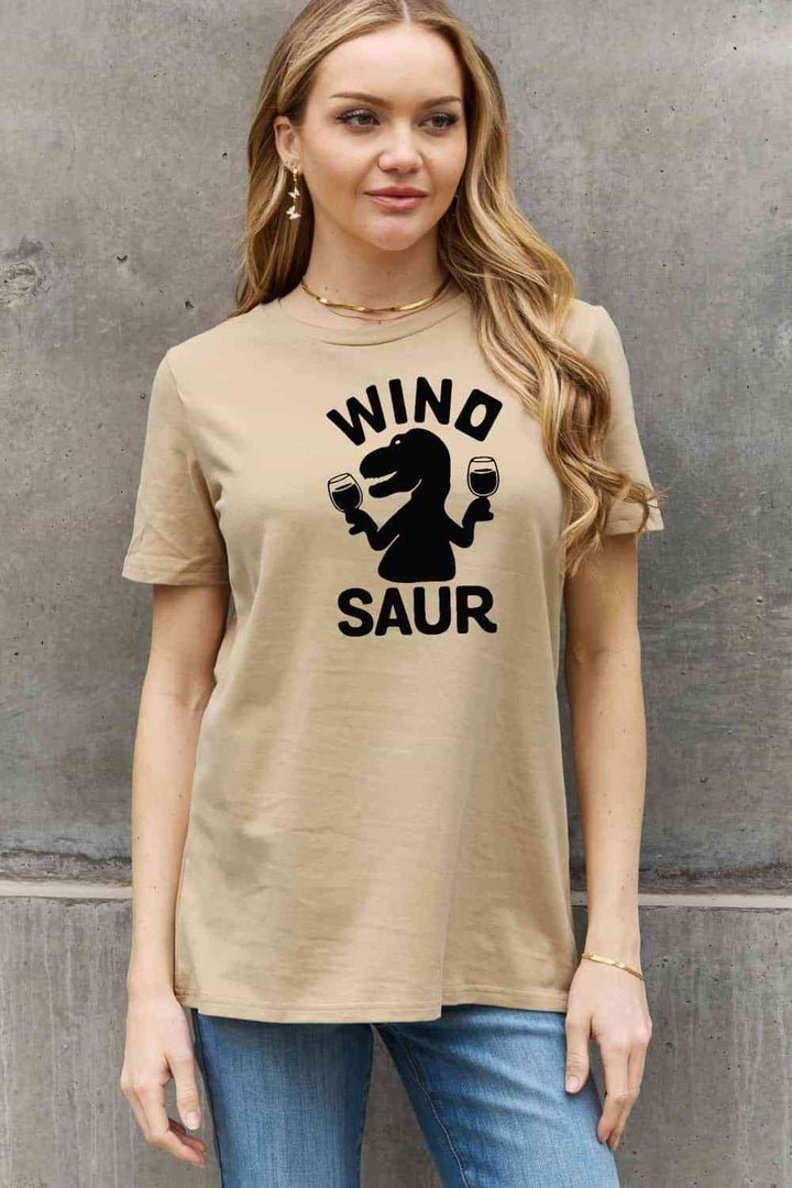 Simply Love Full Size WINOSAUR Graphic Cotton T-Shirt | 1mrk.com