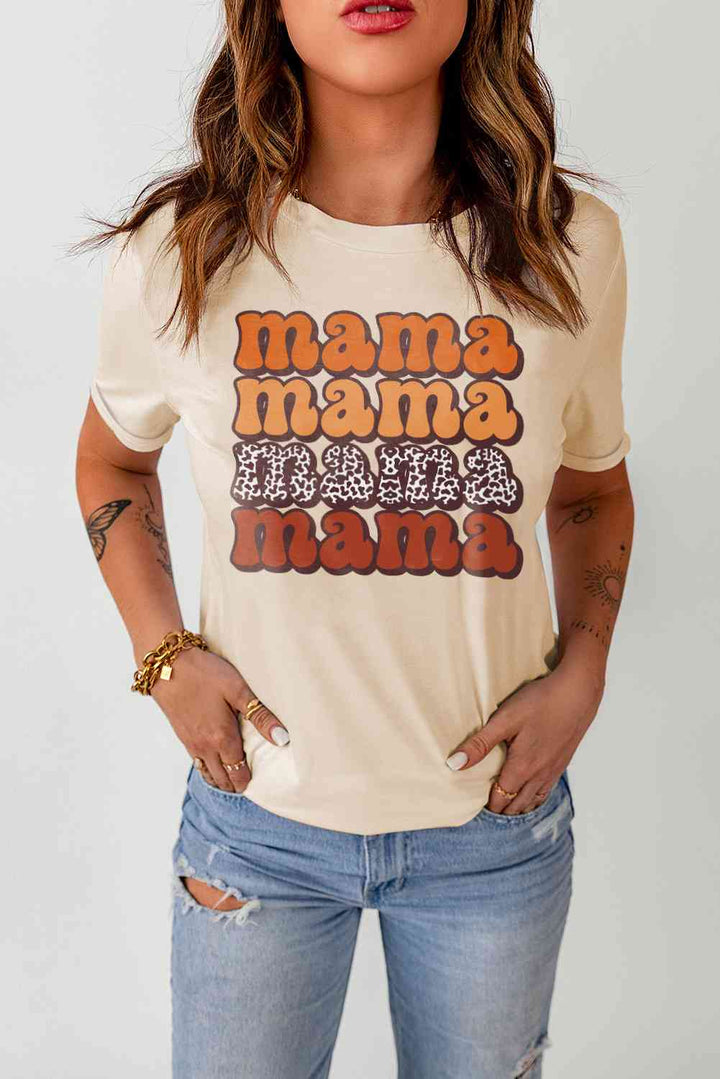 MAMA Graphic Cuffed Sleeve Tee | 1mrk.com