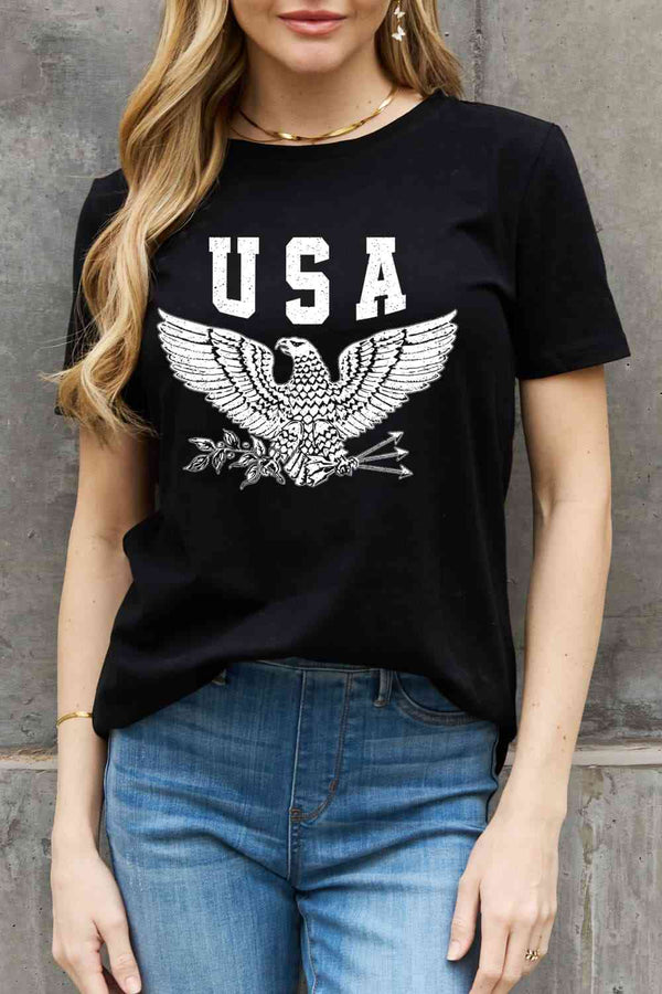 Simply Love Simply Love USA Eagle Graphic Cotton Tee | 1mrk.com