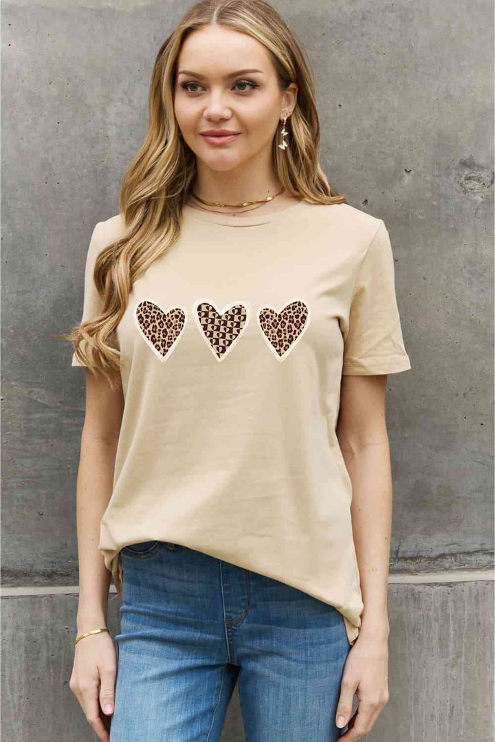 Simply Love Simply Love Full Size Heart Graphic Cotton Tee | 1mrk.com