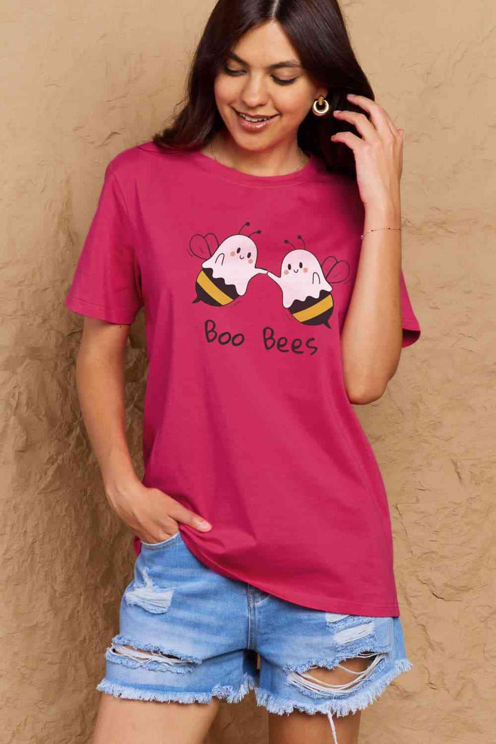 Simply Love Full Size BOO BEES Graphic Cotton T-Shirt | 1mrk.com