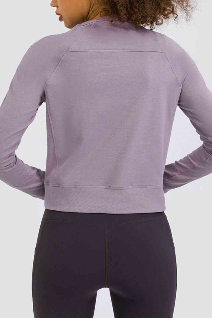 Cozy and Fabulous Raglan Sleeve Sports Top |1mrk.com