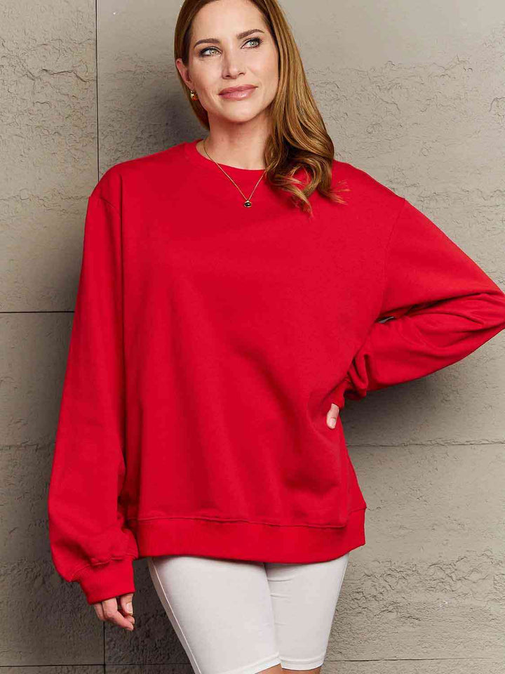 Simply Love Full Size Dropped Shoulder Sweatshirt |1mrk.com