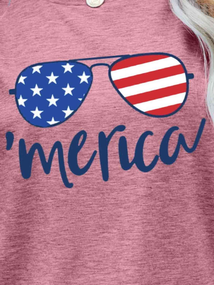 US Flag Glasses Graphic Tee | 1mrk.com