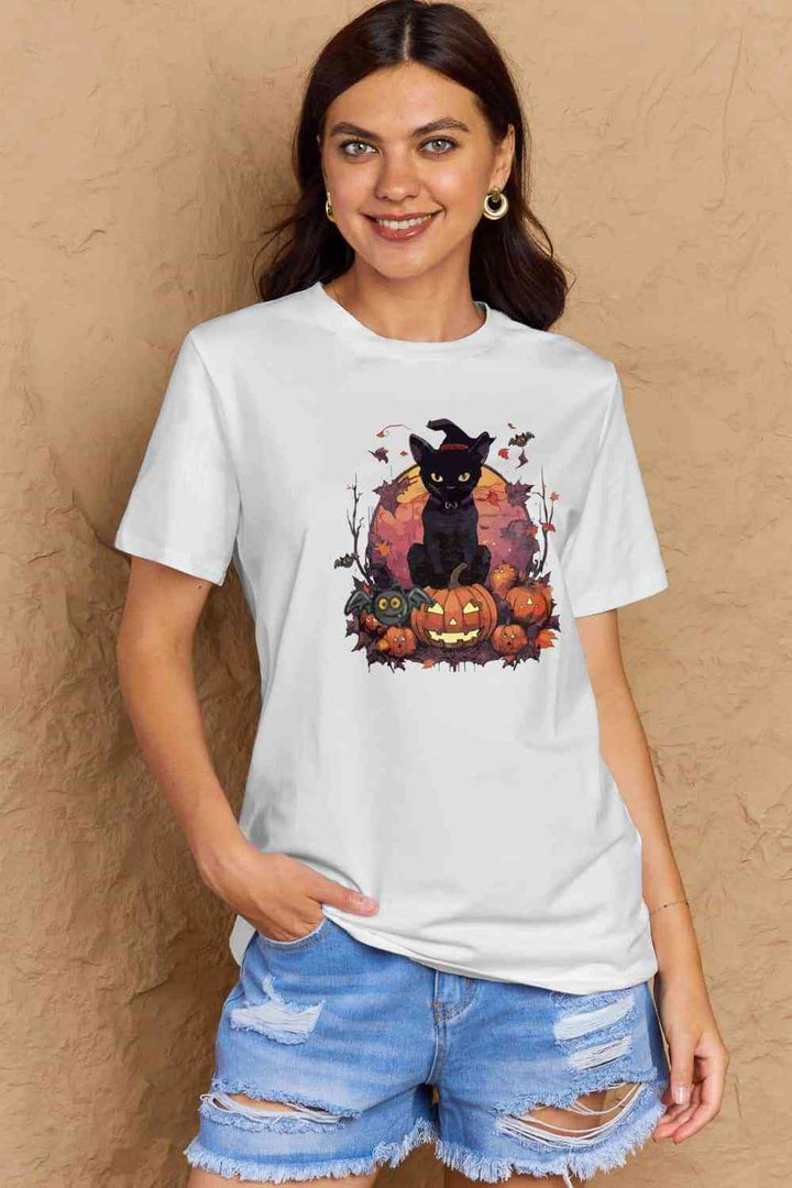 Simply Love Full Size Halloween Theme Graphic T-Shirt | 1mrk.com