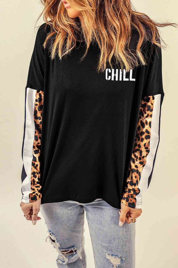 Leopard CHILL Long Sleeve Top | 1mrk.com
