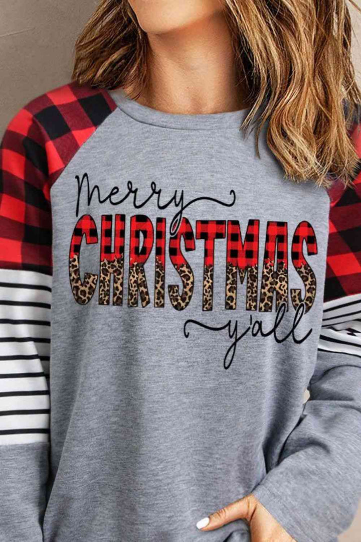 MERRY CHRISTMAS Y'ALL Graphic Sweatshirt |1mrk.com