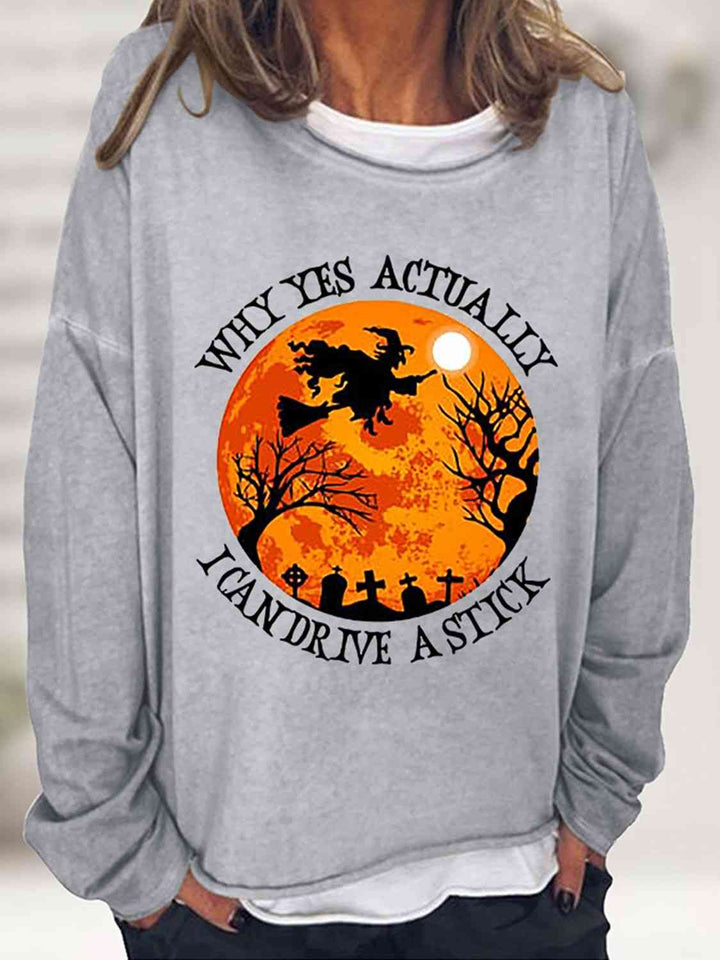 Full Size Graphic Round Neck Sweatshirt |1mrk.com