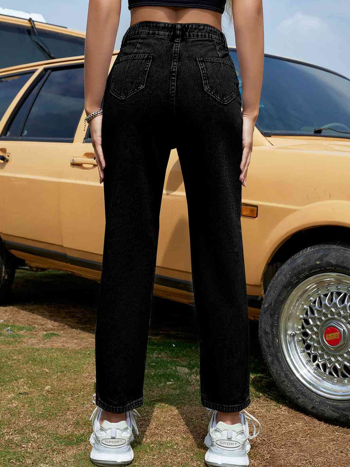 Buttoned Long Jeans | 1mrk.com