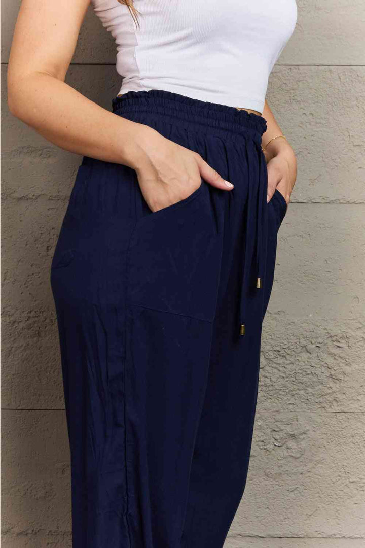 Tied Long Joggers with Pockets | 1mrk.com