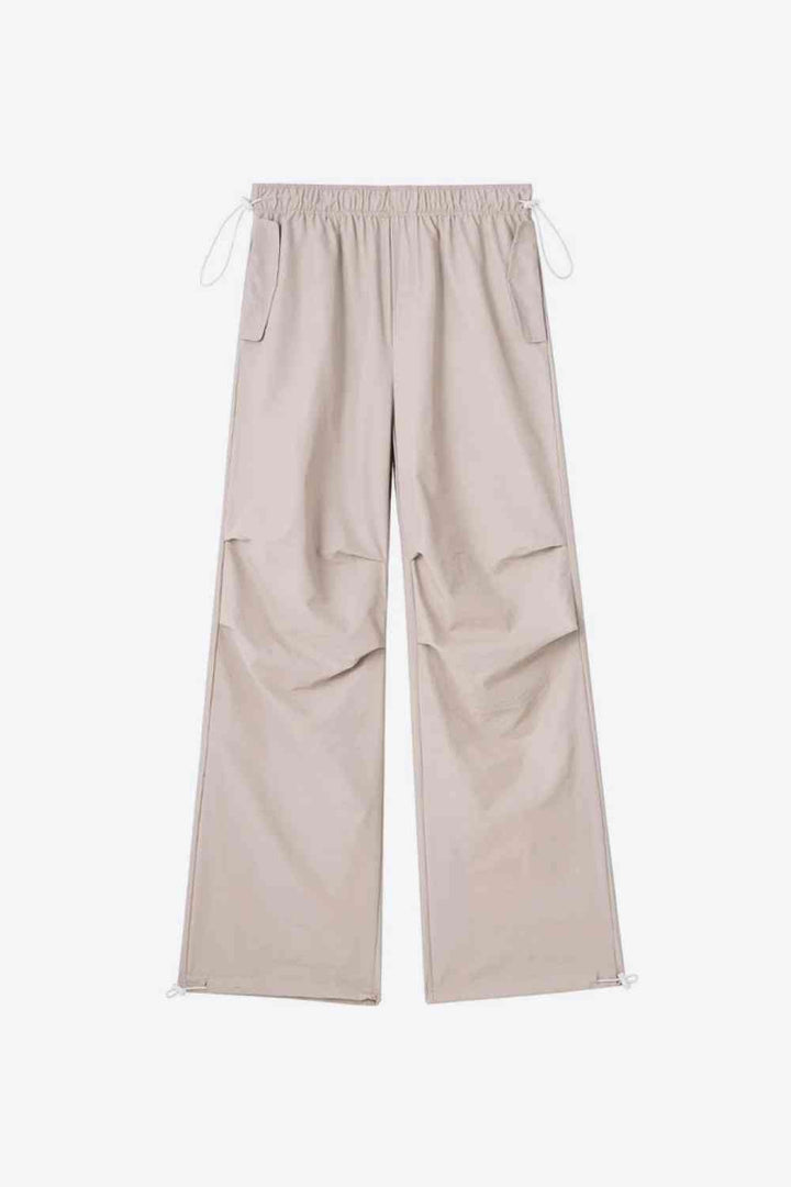 Drawstring Waist Pants with Pockets | 1mrk.com