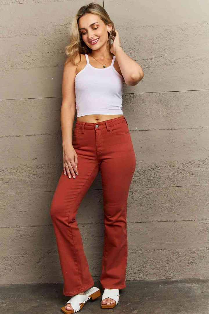 Judy Blue Olivia Full Size Mid Rise Slim Bootcut Jeans | 1mrk.com