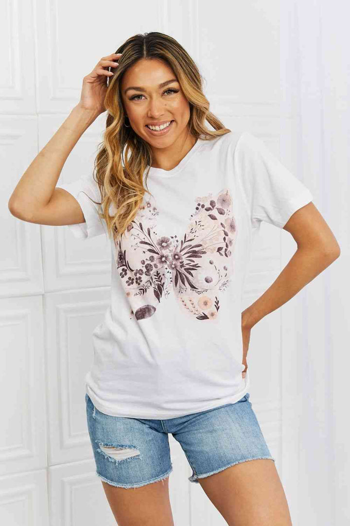 mineB You Give Me Butterflies Graphic T-Shirt | 1mrk.com