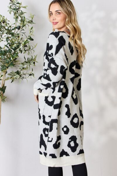 BiBi Leopard Open Front Cardigan |1mrk.com