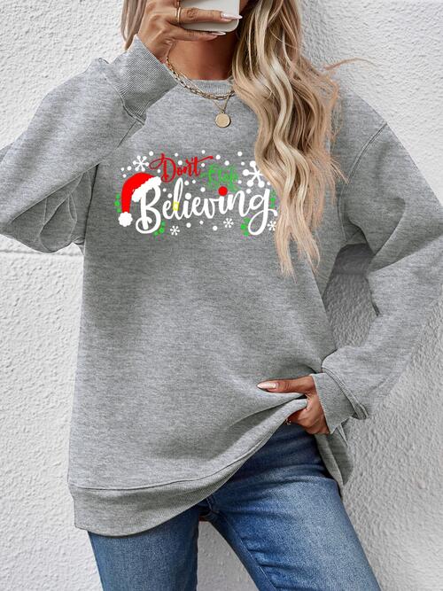 Letter Graphic Long Sleeve Sweatshirt |1mrk.com