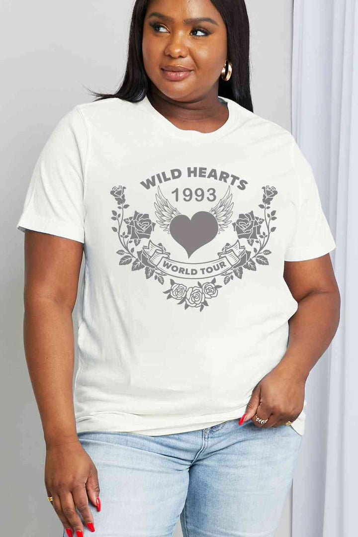 Simply Love Full Size WILD HEARTS 1993  WORLD TOUR Graphic Cotton Tee | 1mrk.com