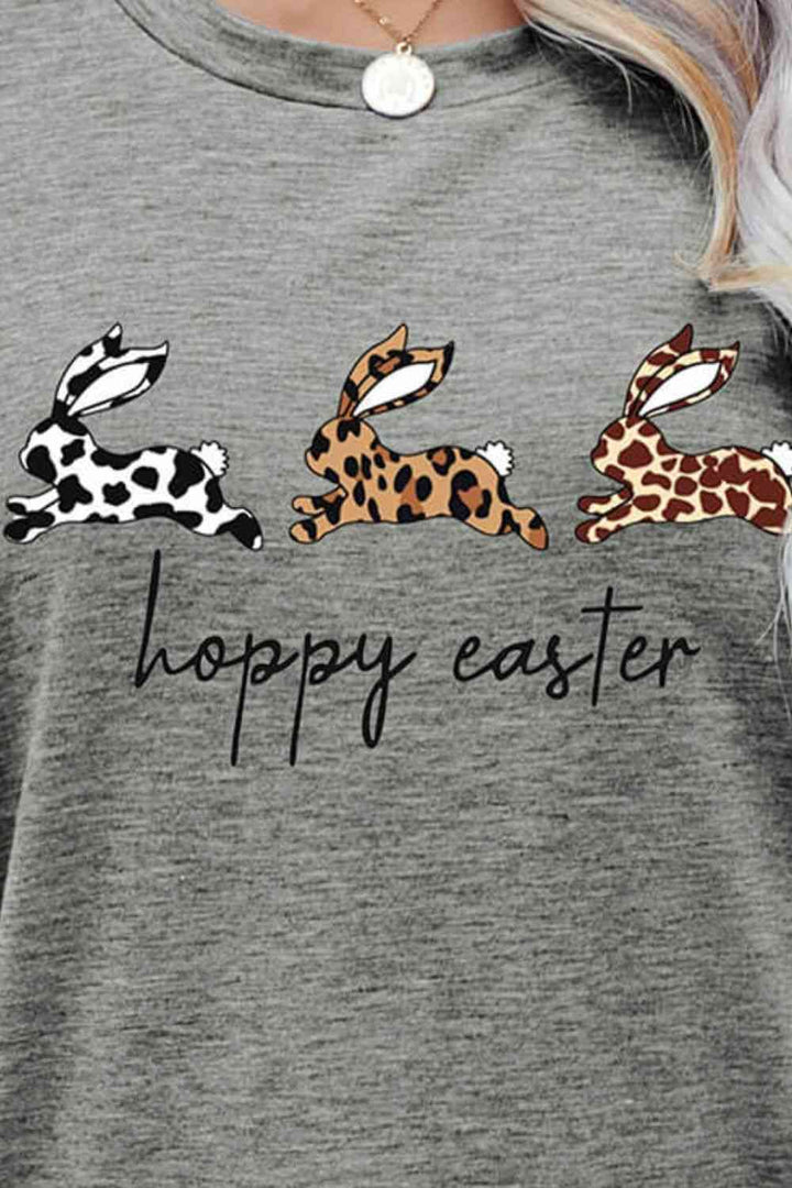 HOPPY EASTER Bunny Graphic Tee Shirt | 1mrk.com