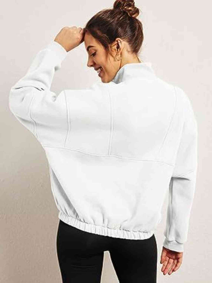 Half-Zip Long Sleeve Sweatshirt |1mrk.com