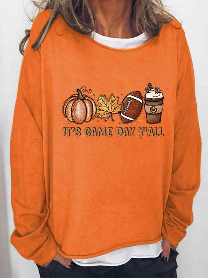 Full Size IT'S GAME DAY Y'ALL Graphic Sweatshirt |1mrk.com