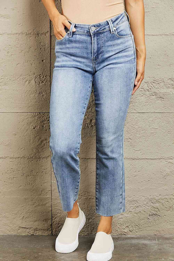 BAYEAS Mid Rise Cropped Slim Jeans | 1mrk.com