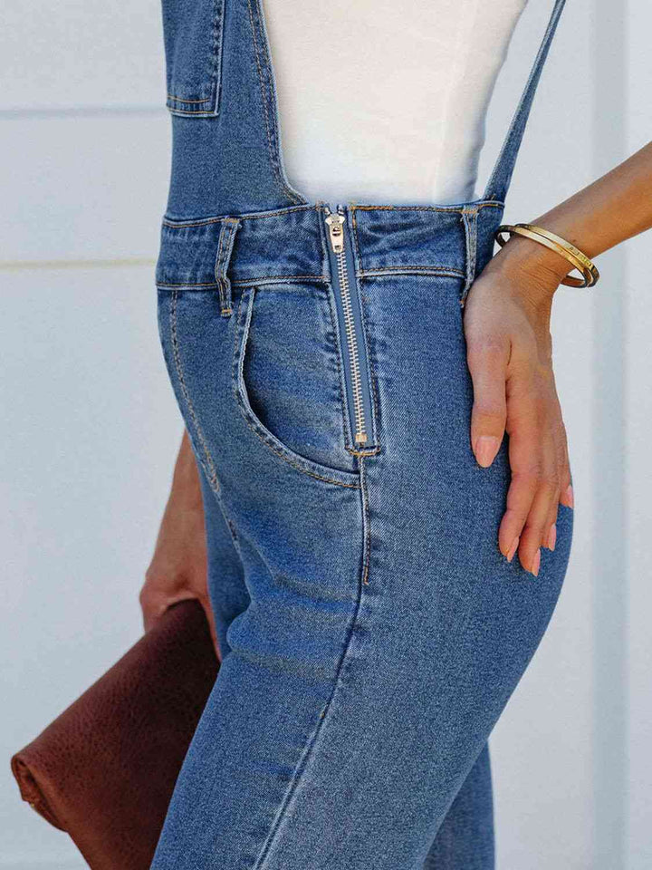 Raw Hem Denim Overall | 1mrk.com