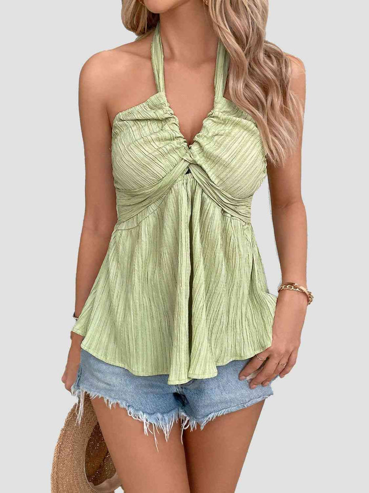 Halter Neck Sleeveless Tank Top | 1mrk.com