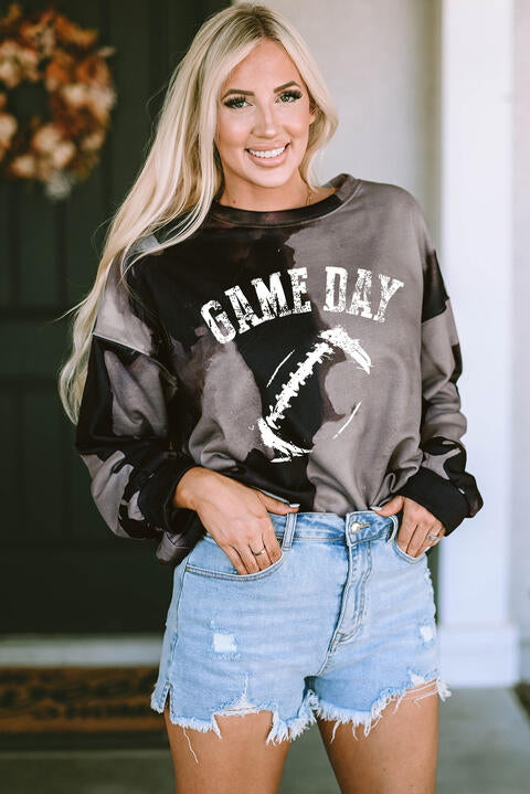 GAME DAY Graphic Tie-dye Sweatshirt |1mrk.com