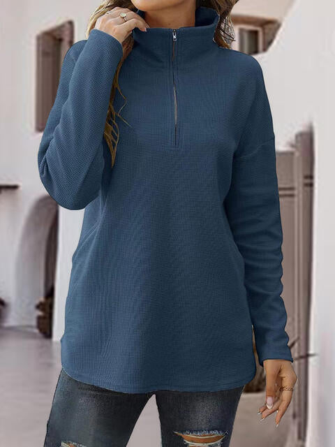 Half-Zip Drop Shoulder Sweatshirt |1mrk.com