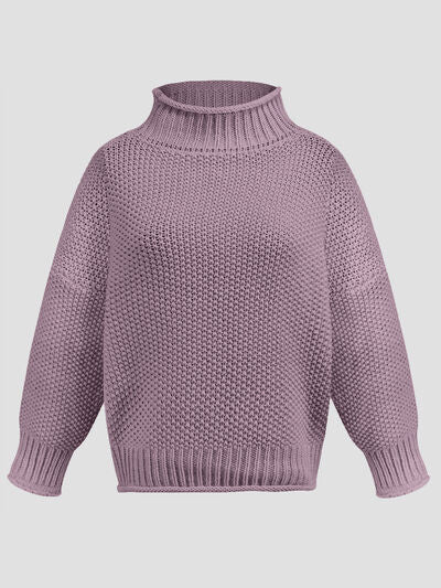 Turtleneck Long Sleeve Sweater | Trendsi