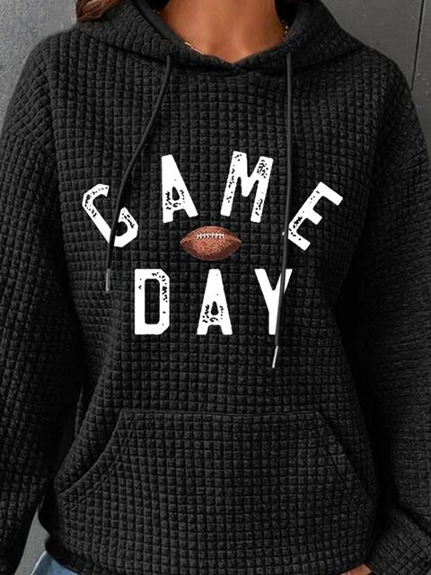 Full Size GAME DAY Graphic Drawstring Hoodie | 1mrk.com