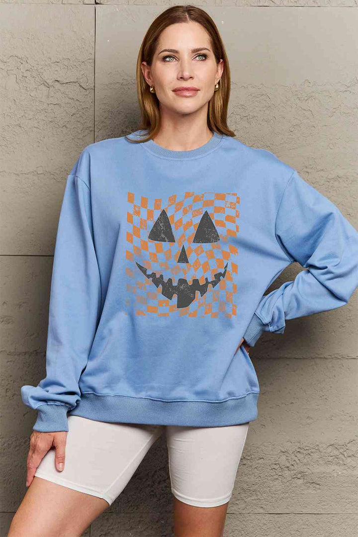 Simply Love Full Size Graphic Dropped Shoulder Sweatshirt |1mrk.com