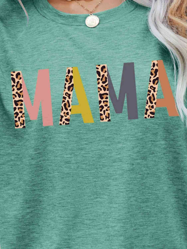 MAMA Leopard Graphic Short Sleeve Tee | 1mrk.com