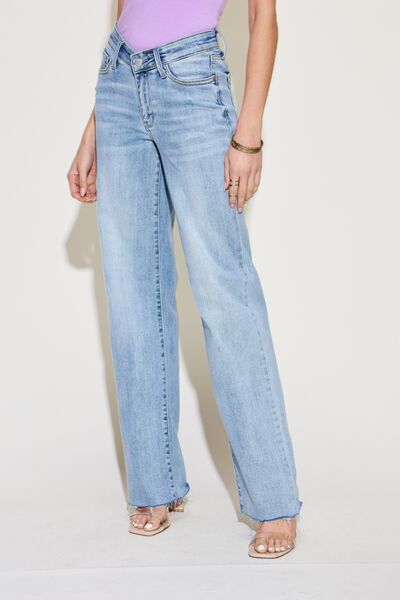 Judy Blue Full Size V Front Waistband Straight Jeans |1mrk.com