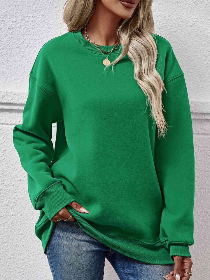 Round Neck Long Sleeve Sweatshirt |1mrk.com